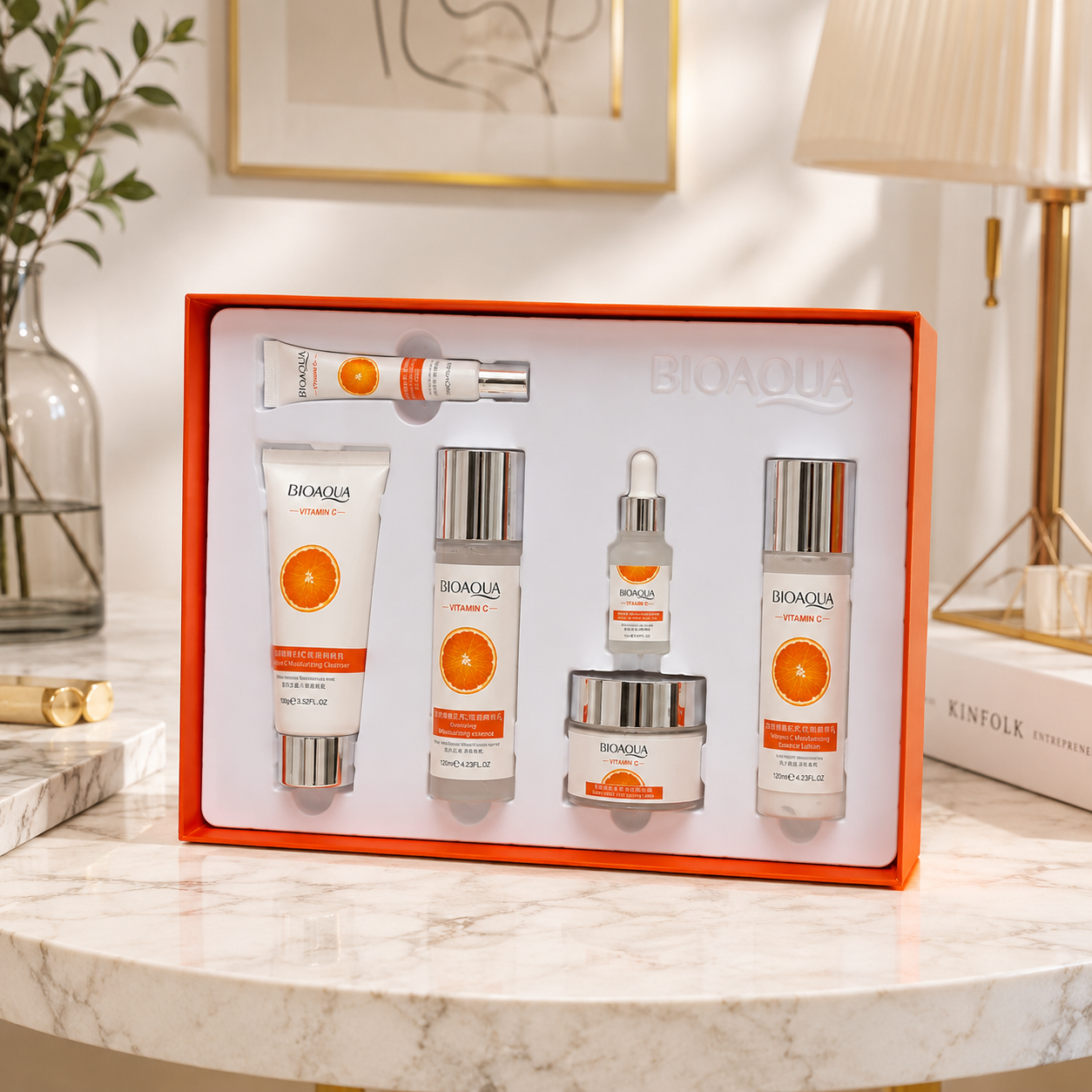 KIT BIOAQUA VITAMINA C + Caja De Lujo: Piel radiante y profundamente hidratada